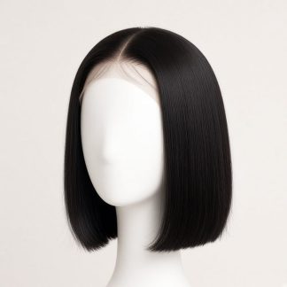 Synthetic Lace-Front Bob Wig, 12 inch - placeholder image
